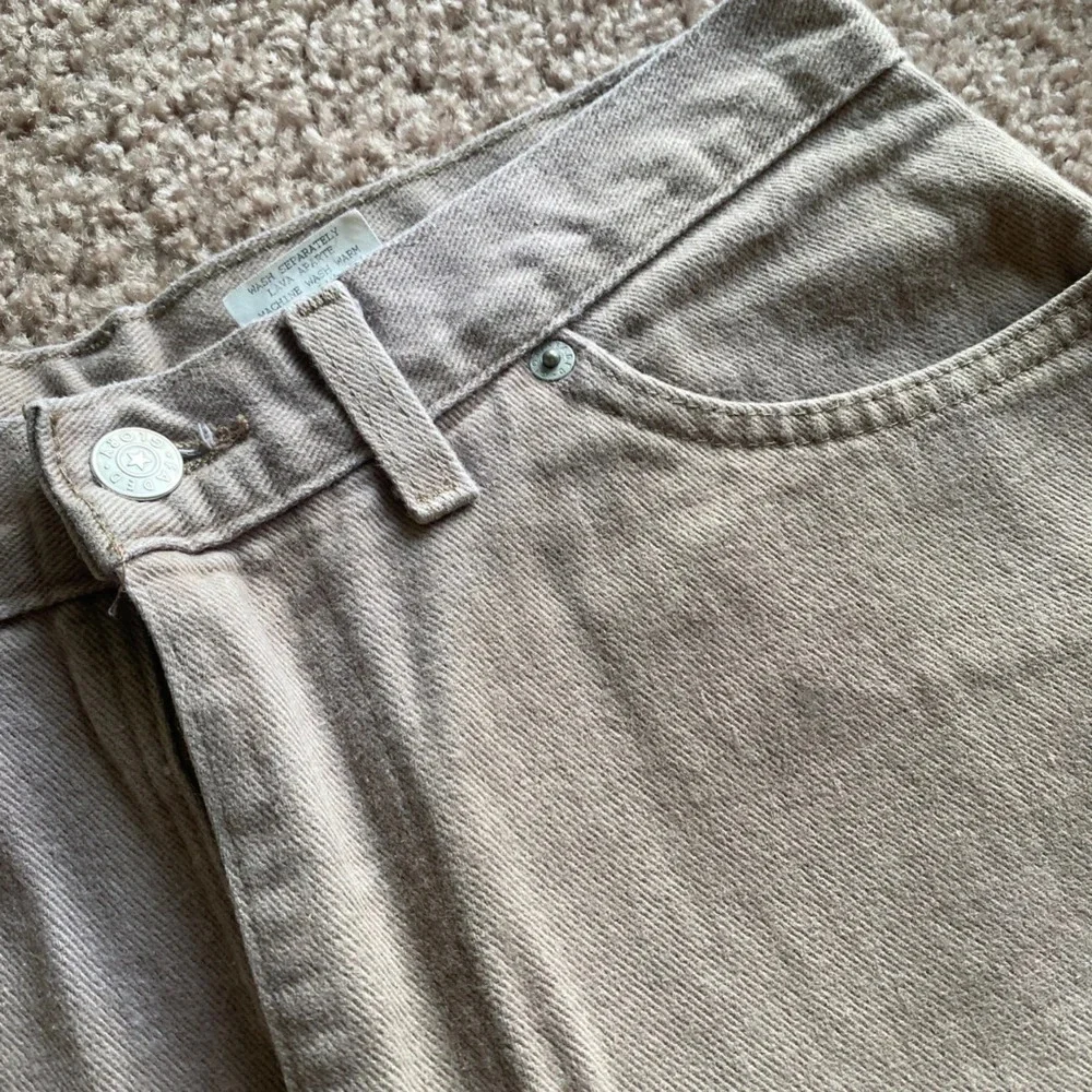 Brown Vintage Faded Glory Brown Tan Denim Shorts - size 12 - Picture 4 of 5